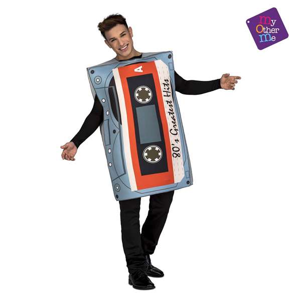 My Other Me Disfraz Adulto Cassette Talla M-L Gris