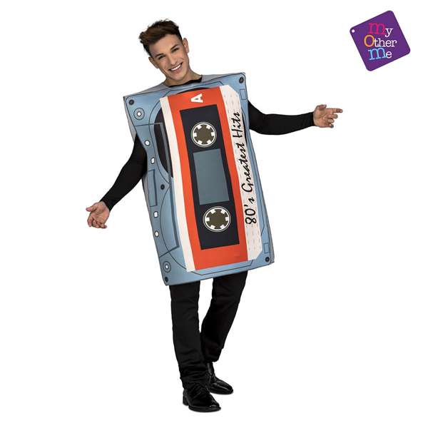 My Other Me Disfraz Adulto Cassette Talla M-L Gris