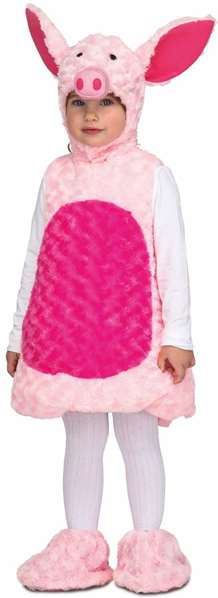 My Other Me Disfraz Bebé Cerdito Peluche Talla 12-24 Meses 100% Poliéster
