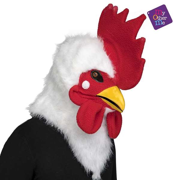 My Other Me Máscara Gallo con Mandíbula Móvil Talla Única Adulto Multicolor