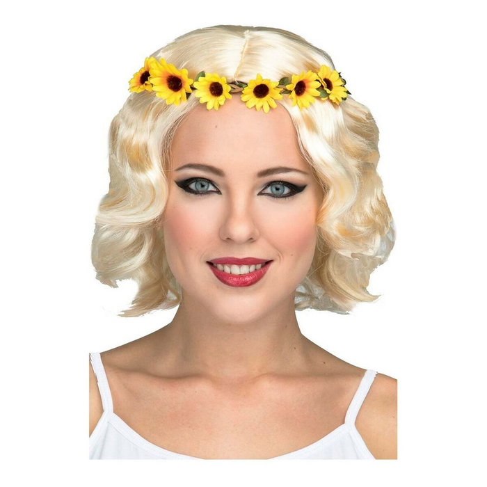 My Other Me Peluca Hippie Corta Rubia Multicolor My Other Me Peluca Hippie Corta Rubia Multicolor