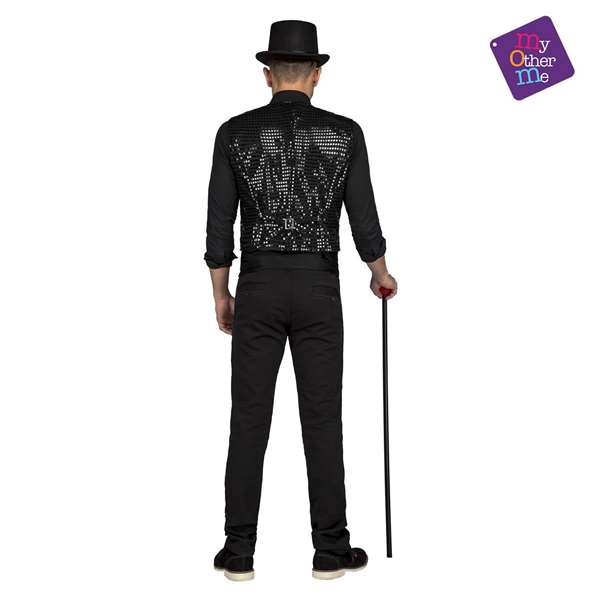 My Other Me Disfraz Chaleco Showman Negro Talla M-L