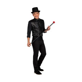 My Other Me Disfraz Chaleco Showman Negro Talla M-L