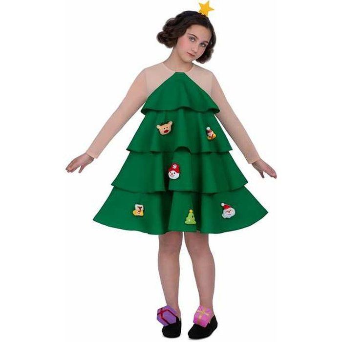 My Other Me Disfraz Arbolito de Navidad de Luxe Verde Talla 10-12 años