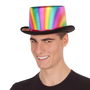 My Other Me Chistera Rainbow T/58 Multicolor Sombrero de Mago Talla 58 para Adultos