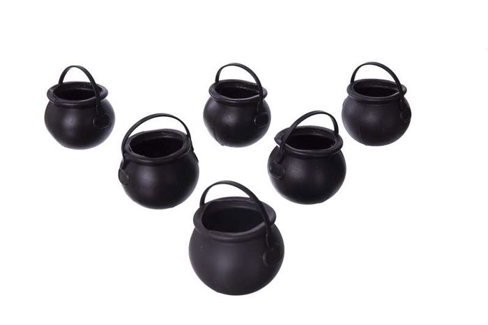 My Other Me 6 Mini Calderos Negros 5 x 7 x 7 cm