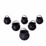 My Other Me Set de 6 Mini Calderos Negros 5 x 7 x 7 cm