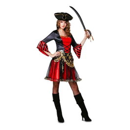 My Other Me Disfraz Belleza Pirata Rojo Talla S