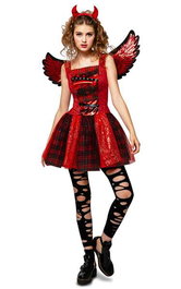 Disfraz para Adultos My Other Me Diablesa Rojo Intenso Rojo (3 Piezas)
