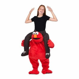 My Other Me Disfraz infantil Elmo a hombros talla única rojo