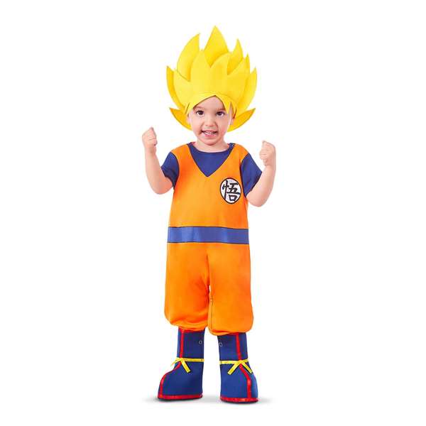 My Other Me Disfraz Goku Baby con Body, Peluca Textil y Cubre Botas Talla 7-12 meses