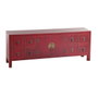 Ixia Mueble de 8 Cajones Rojo Madera 130 x 24 x 50,50 cm