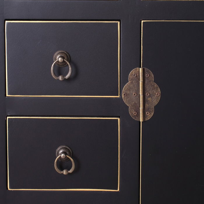 Aparador ORIENTE 73 x 26 x 90 cm Negro Madera