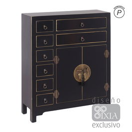 Aparador ORIENTE 73 x 26 x 90 cm Negro Madera