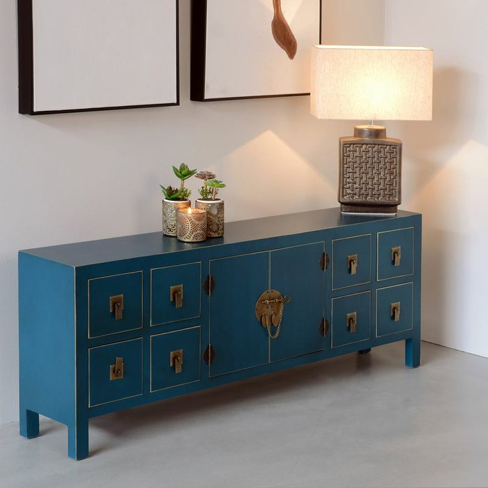 Ixia Mueble 8 Cajones Oriente Azul Ixia Mueble 8 Cajones Oriente Azul