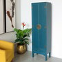 Armario 2 Puertas y 2 Cajones Azul Dm 55 X 33 X 185 cm