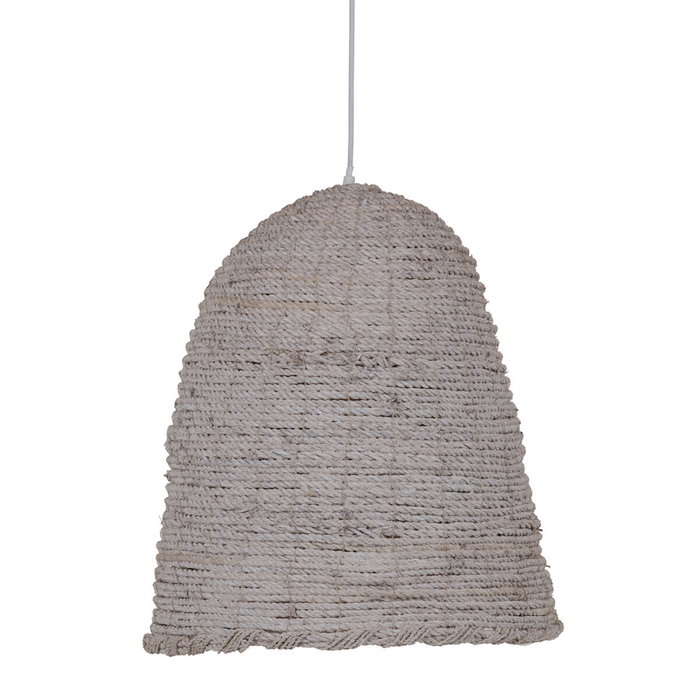 Ixia Lámpara de Techo Blanco Rozado 100% Fibra Natural 43 x 43 x 52 cm Ixia Lámpara de Techo Blanco Rozado 100% Fibra Natural 43 x 43 x 52 cm