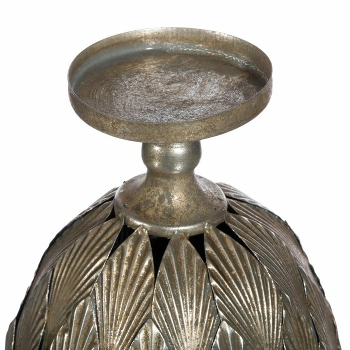Ixia Portavelas Plata Envejecida Metal 15,50 x 15,50 x 28 cm Ixia Portavelas Plata Envejecida Metal 15,50 x 15,50 x 28 cm