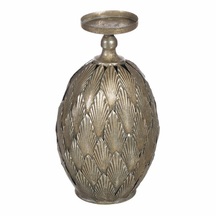 Ixia Portavelas Plata Envejecida Metal 15,50 x 15,50 x 28 cm Ixia Portavelas Plata Envejecida Metal 15,50 x 15,50 x 28 cm