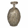 Ixia Portavelas Plata Envejecida Metal 15,50 x 15,50 x 28 cm