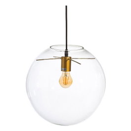 Ixia Lámpara de Techo Oro-Transparente Cristal 30 x 30 x 30 cm