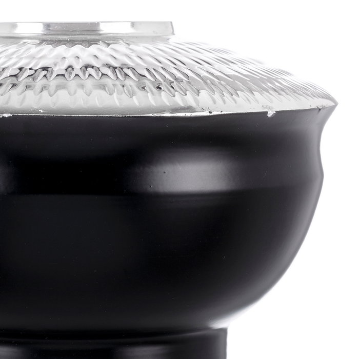 Jarrón Negro Aluminio Decoración 21 X 21 X 11,50 cm