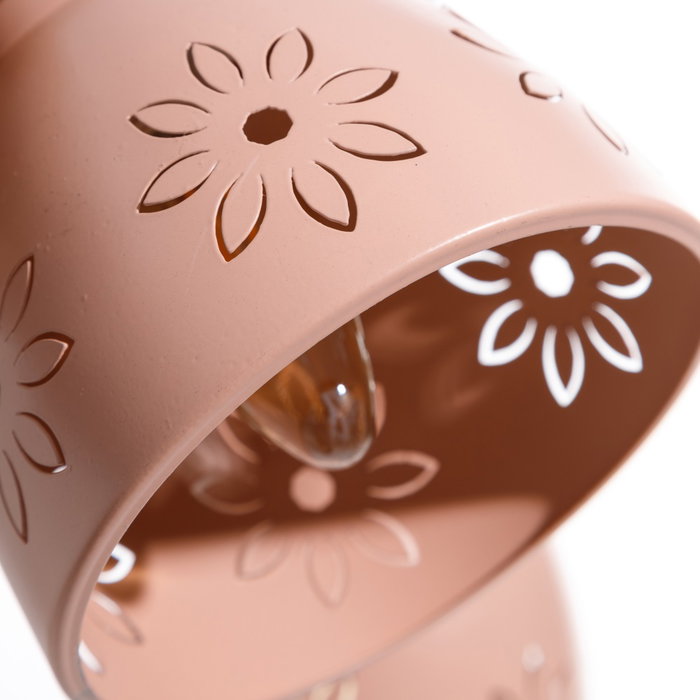 Lámpara Techo Rosa Metal Iluminación 20 X 20 X 95 cm