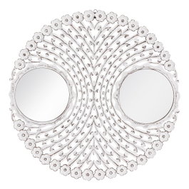 Ixia Espejo Blanco Rozado MDF 90 x 90 cm