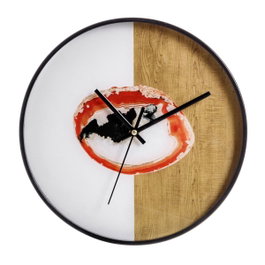 Ixia Reloj Decorativo Oro-Blanco PVC-Cristal