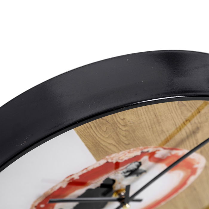 Reloj Oro-Blanco Pvc-Cristal Decoración 30,50 X 4,30 X 30,50