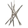 Ixia Lámpara de Techo Plata Metal-Cristal 82 x 82 x 34,30 cm
