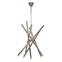 Ixia Lámpara de Techo Plata Metal-Cristal 82 x 82 x 34,30 cm