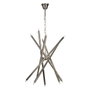 Ixia Lámpara de Techo Plata Metal-Cristal 82 x 82 x 34,30 cm