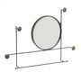 Toallero Espejo Bronce Metal Decoración 84,50 X 8 X 58,50 cm