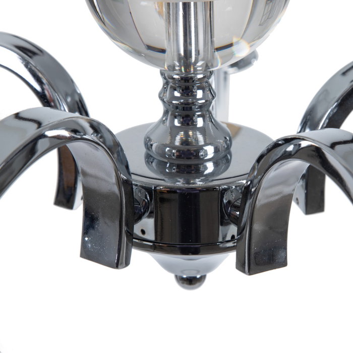 Lámpara Techo Plata Metal-Cristal 63,50 X 60,50 X 91 cm