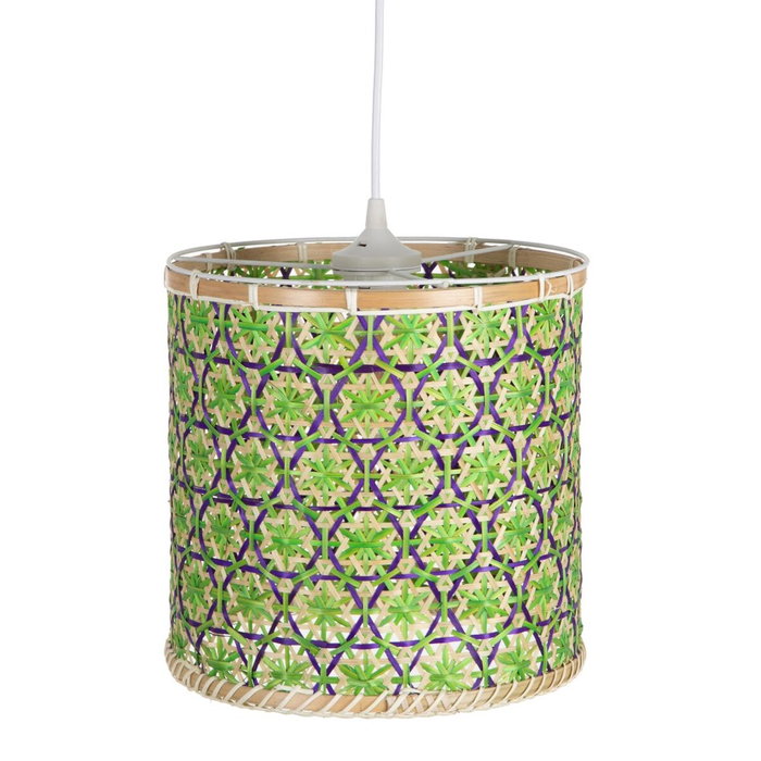 Ixia Lámpara de Techo de Bambú Natural-Verde 32x32x29 cm Ixia Lámpara de Techo de Bambú Natural-Verde 32x32x29 cm