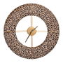 Reloj Leopardo Tejido-Metal Decoración 48 X 3,50 X 48 cm