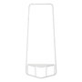 Ixia Perchero Esquinero Blanco Metal 81 x 38 x 182 cm
