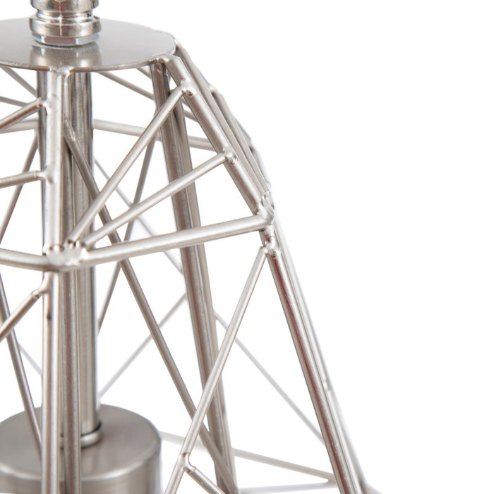 Lámpara Techo Plata Metal Iluminación 30 X 30 X 36 cm