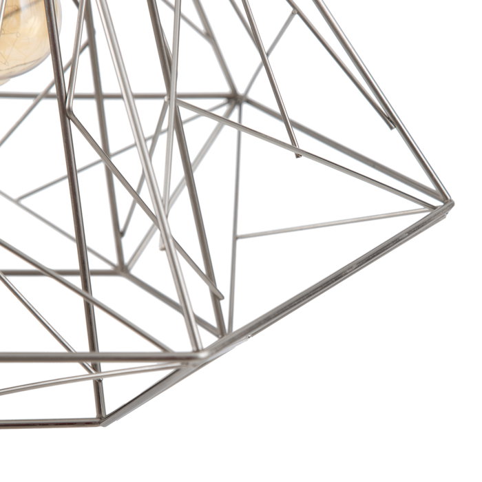 Lámpara Techo Plata Metal Iluminación 35 X 35 X 45 cm Lámpara Techo Plata Metal Iluminación 35 X 35 X 45 cm