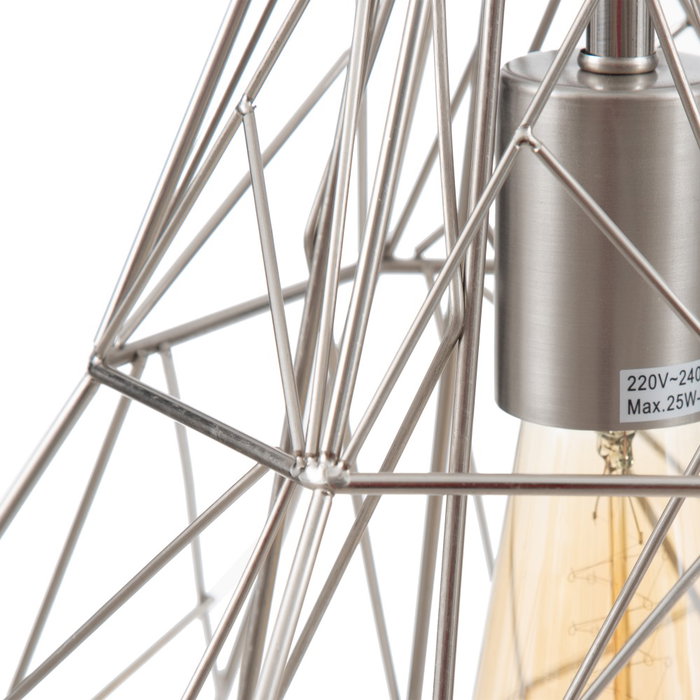 Lámpara Techo Plata Metal Iluminación 35 X 35 X 45 cm Lámpara Techo Plata Metal Iluminación 35 X 35 X 45 cm