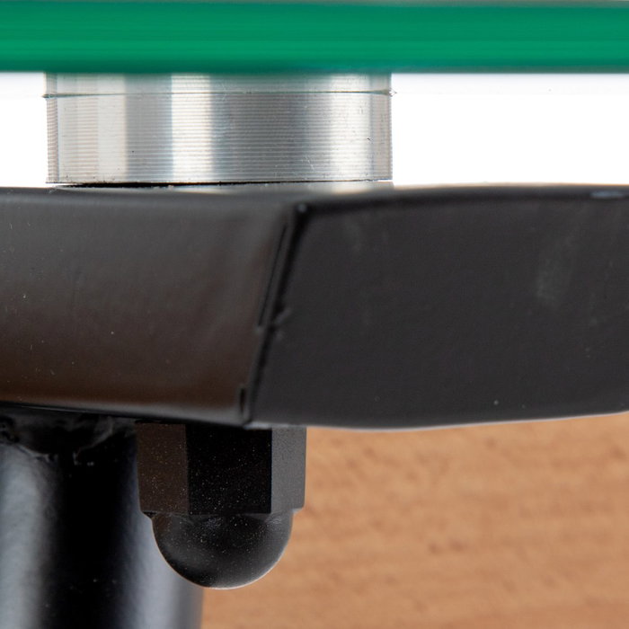 Mesa Comedor Negro Metal-Cristal Salón 140 X 80 X 75 cm