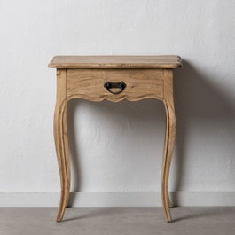 Ixia Mesita de Dormitorio Mindi Madera Natural 58 x 43 x 70 cm