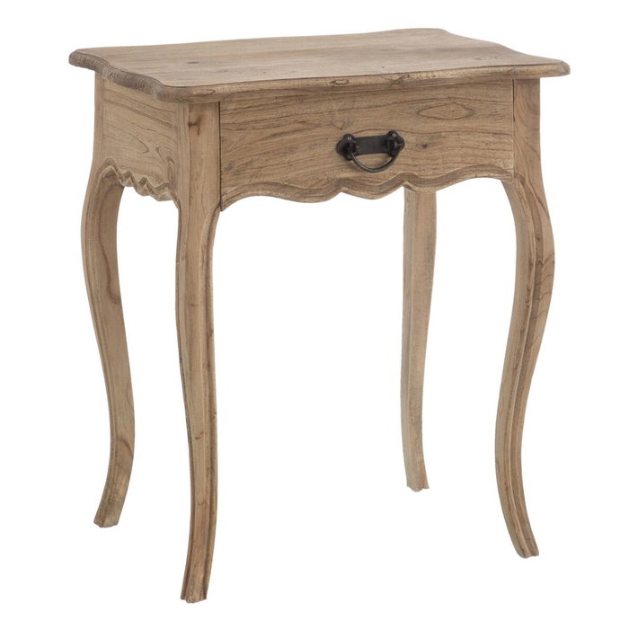 Ixia Mesita de Dormitorio Mindi Madera Natural 58 x 43 x 70 cm