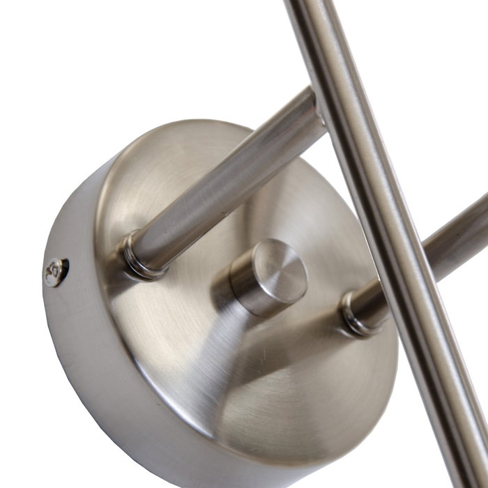 Aplique Pared Plata Metal Iluminación 18 X 10 X 45 cm