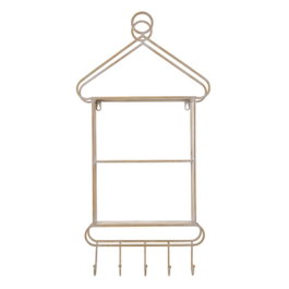 Ixia Estantería Natural-Blanco de Hierro 43 x 13 x 84 cm