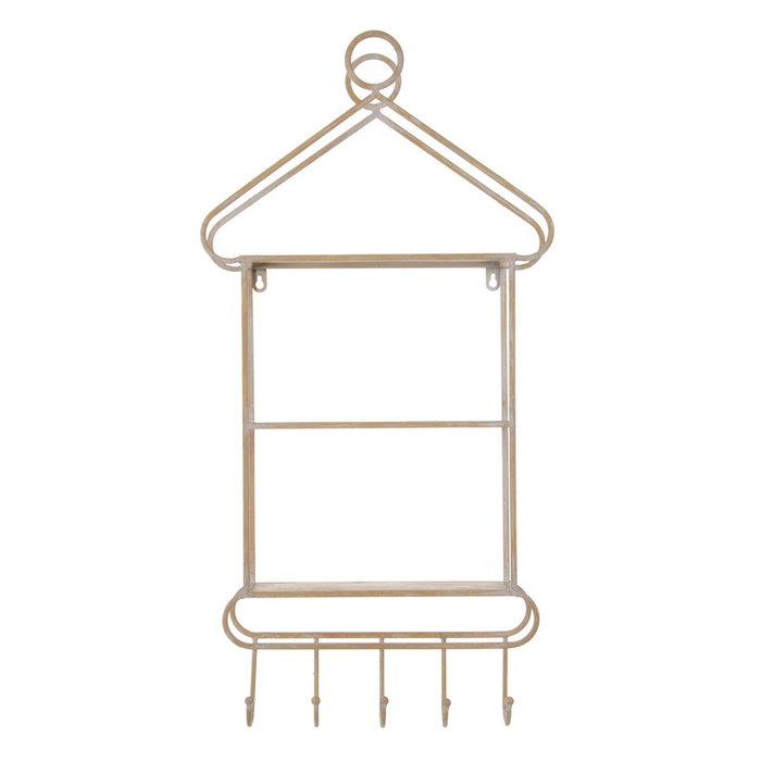Ixia Estantería Natural-Blanco de Hierro 43 x 13 x 84 cm Ixia Estantería Natural-Blanco de Hierro 43 x 13 x 84 cm