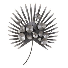 Ixia Mural de Pared Plata Metal Decoración 94 x 10 x 116,50 cm