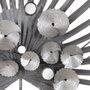 Ixia Mural de Pared Plata Metal Decoración 94 x 10 x 116,50 cm