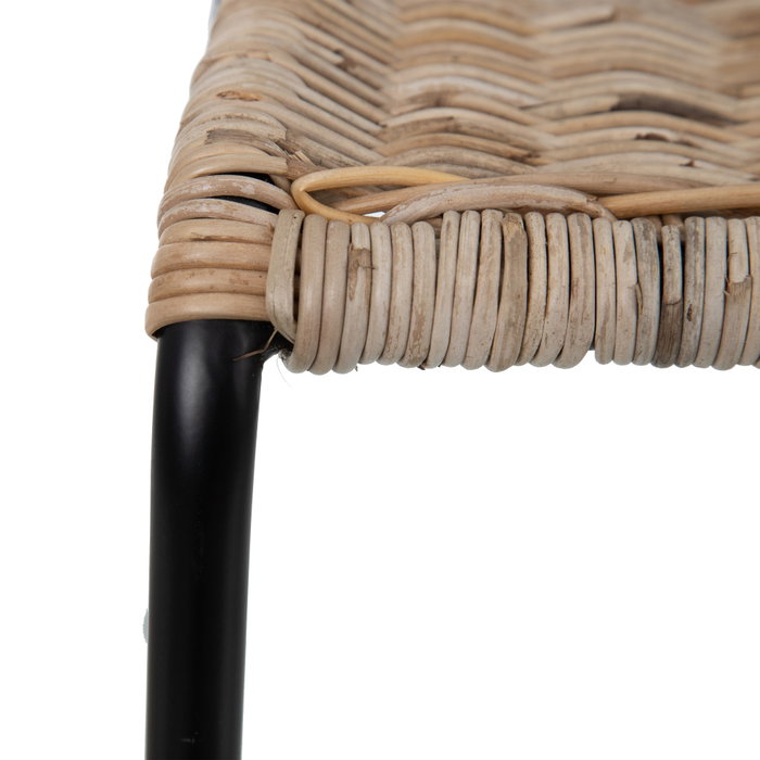 Ixia Silla Natural-Negro de Fibra Natural y Metal Ixia Silla Natural-Negro de Fibra Natural y Metal